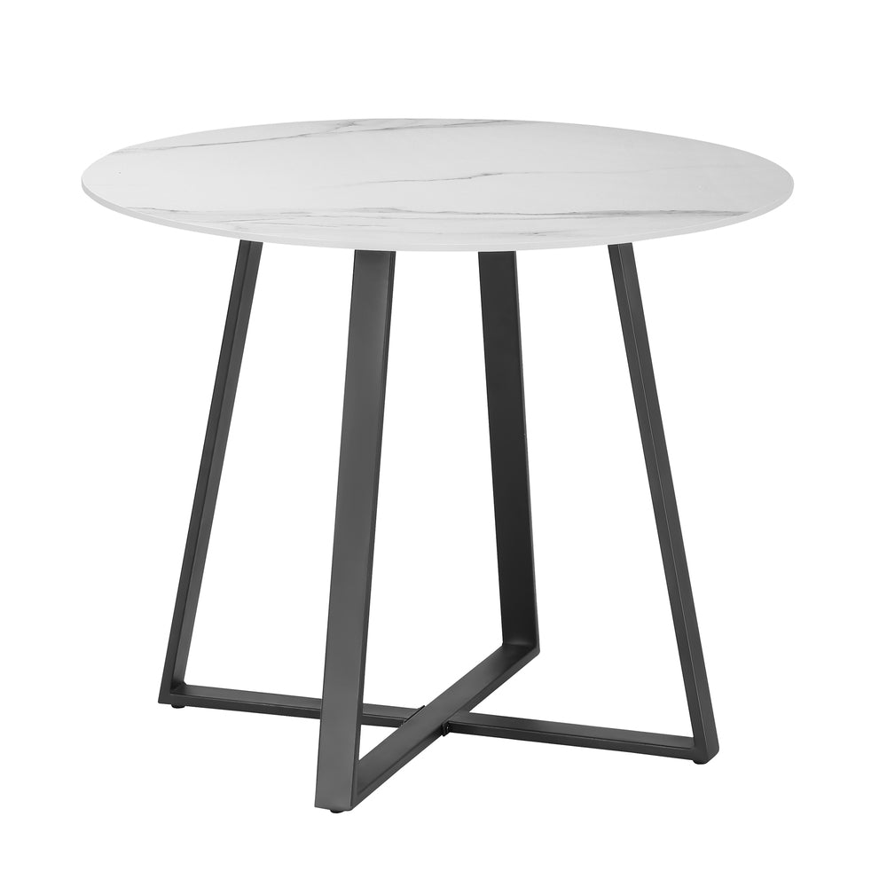 Livsip 90cm Outdoor Dining Sintered Stone Table Black