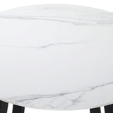 Livsip 90cm Outdoor Dining Sintered Stone Table Black