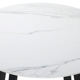 Livsip 90cm Outdoor Dining Sintered Stone Table Black - Top-Down View