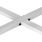 Livsip 90cm Outdoor Dining Sintered Stone Table White - Front View
