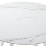 Livsip 90cm Outdoor Dining Sintered Stone Table White