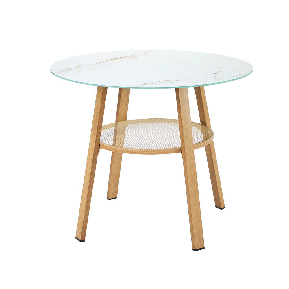 Livsip 3PC Outdoor Dining Set Solid Wood Chair and Table