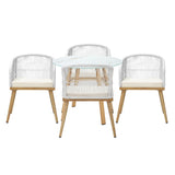 Livsip 5 Piece Outdoor Dining Set Table Lounge Chairs
