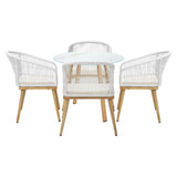 Livsip 5 Piece Outdoor Dining Set Table Lounge Chairs