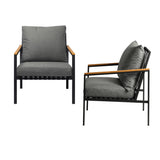 Livsip 3 Piece Outdoor Dining Setting Table w/Storage Shelf