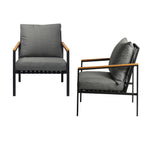 Livsip 3 Piece Outdoor Dining Setting Table w/Storage Shelf