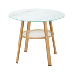 Livsip 3 Piece Outdoor Dining Setting Table w/Storage Shelf