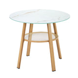 Livsip 3 Piece Outdoor Dining Setting Table w/Storage Shelf - Rear View