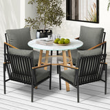 Livsip Outdoor Patio Set Lounge Bistro Dining Set 4 Seater - 45-Degree Angle