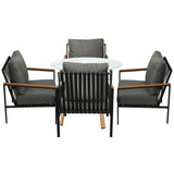 Livsip Outdoor Patio Set Lounge Bistro Dining Set 4 Seater