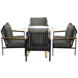 Livsip Outdoor Patio Set Lounge Bistro Dining Set 4 Seater - Top-Down View