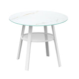 Livsip Outdoor Dining Setting Lounge Chair Bistro Set 3PCS White