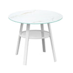 Livsip Outdoor Dining Setting Lounge Chair Bistro Set 3PCS White