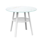Livsip Outdoor Dining Set 3PCS Marble Table Rattan Chair