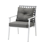 Livsip Outdoor Dining Set 3PCS Marble Table Rattan Chair