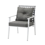 Livsip Outdoor Dining Set 3PCS Marble Table Rattan Chair