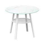 Livsip Outdoor Dining Setting 4 Seater Tempered Glass Table