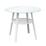 Livsip 3PCS Outdoor Dining Setting Solid Wood Chair - Top-Down View