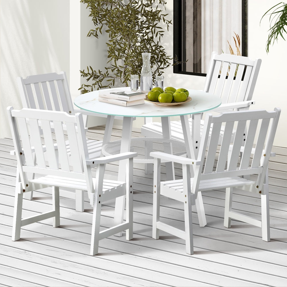 Livsip 5PCS Outdoor Dining Setting Solid Wood Chair