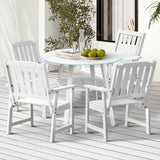 Livsip 5PCS Outdoor Dining Setting Solid Wood Chair - Close-Up Angle
