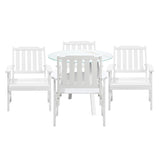 Livsip 5PCS Outdoor Dining Setting Solid Wood Chair - Side View