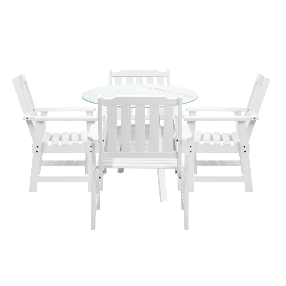 Livsip 5PCS Outdoor Dining Setting Solid Wood Chair
