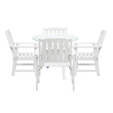 Livsip 5PCS Outdoor Dining Setting Solid Wood Chair