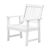 Livsip 5PCS Outdoor Dining Setting Solid Wood Chair - Front View