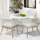 Livsip 5PCS Outdoor Dining Setting Table w/ Storage Shelf