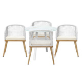 Livsip 5PCS Outdoor Dining Setting Table w/ Storage Shelf