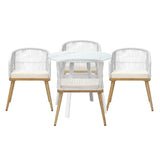 Livsip 5PCS Outdoor Dining Setting Table w/ Storage Shelf - Side View