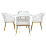 Livsip 5PCS Outdoor Dining Setting Table w/ Storage Shelf