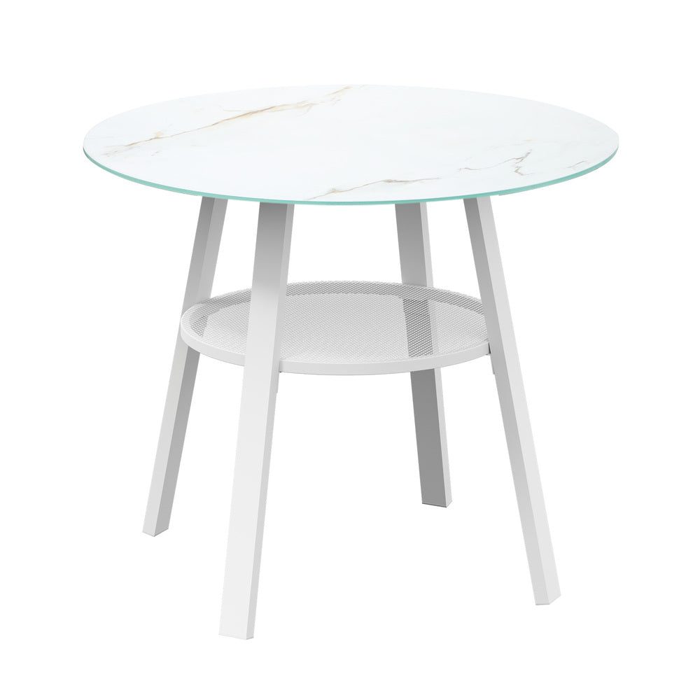 Livsip 5PCS Outdoor Dining Setting Table w/ Storage Shelf