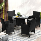 Livsip 5 PCS Outdoor Dining Set Table&Chairs Lounge Setting - Front View