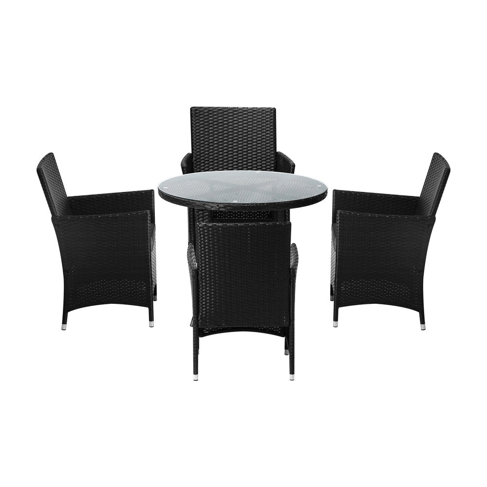 Livsip 5 PCS Outdoor Dining Set Table&Chairs Lounge Setting