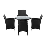 Livsip 5 PCS Outdoor Dining Set Table&Chairs Lounge Setting - Rear View