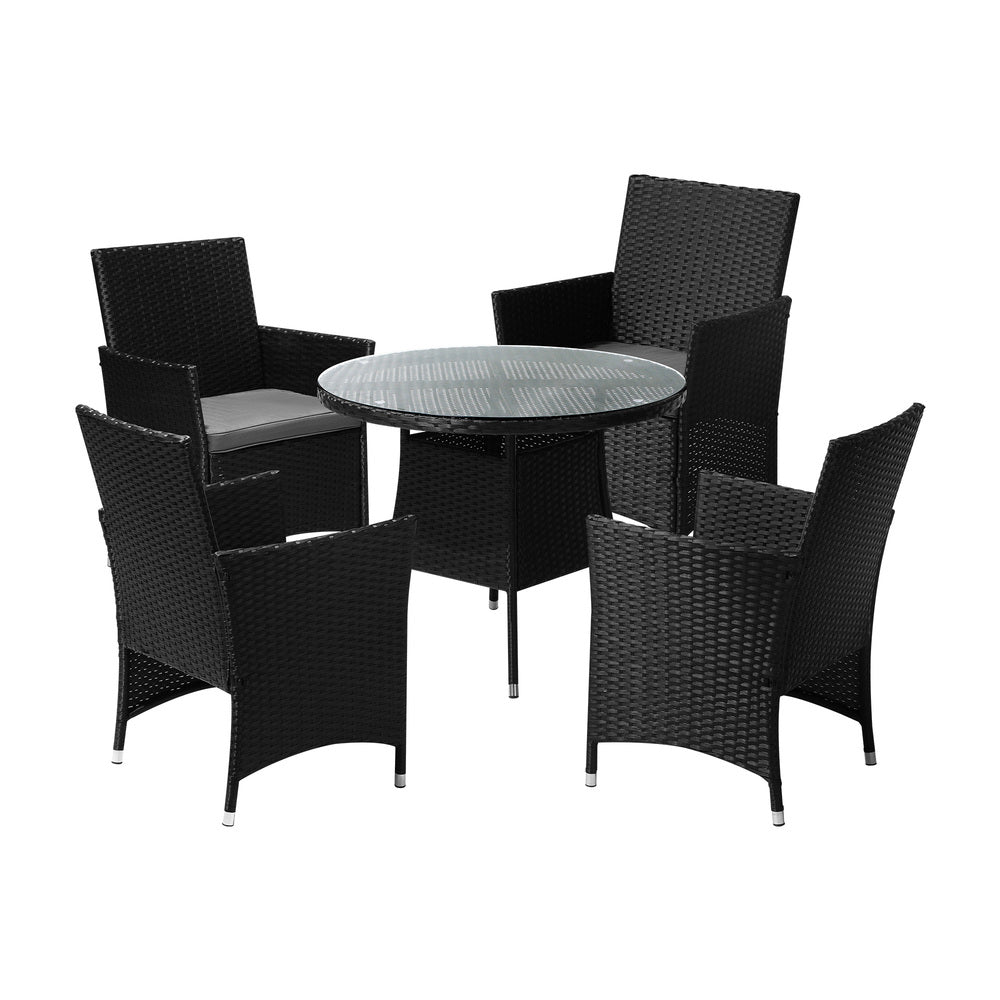 Livsip 5 PCS Outdoor Dining Set Table&Chairs Lounge Setting