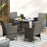 Livsip Outdoor Dining Set Table&Chairs 5PCS Lounge Setting