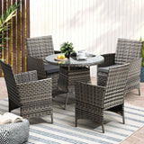 Livsip Outdoor Dining Set Table&Chairs 5PCS Lounge Setting - Front View