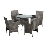 Livsip Outdoor Dining Set Table&Chairs 5PCS Lounge Setting