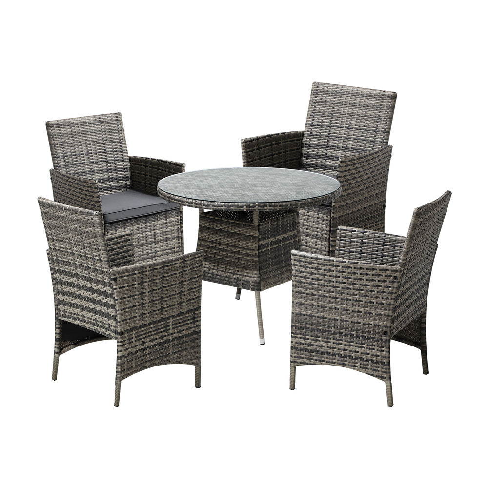 Livsip Outdoor Dining Set Table&Chairs 5PCS Lounge Setting