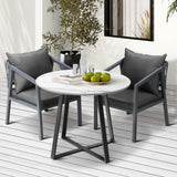 Livsip 3PCS Outdoor Dining Set Table Lounge Chair
