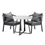 Livsip 3PCS Outdoor Dining Set Table Lounge Chair