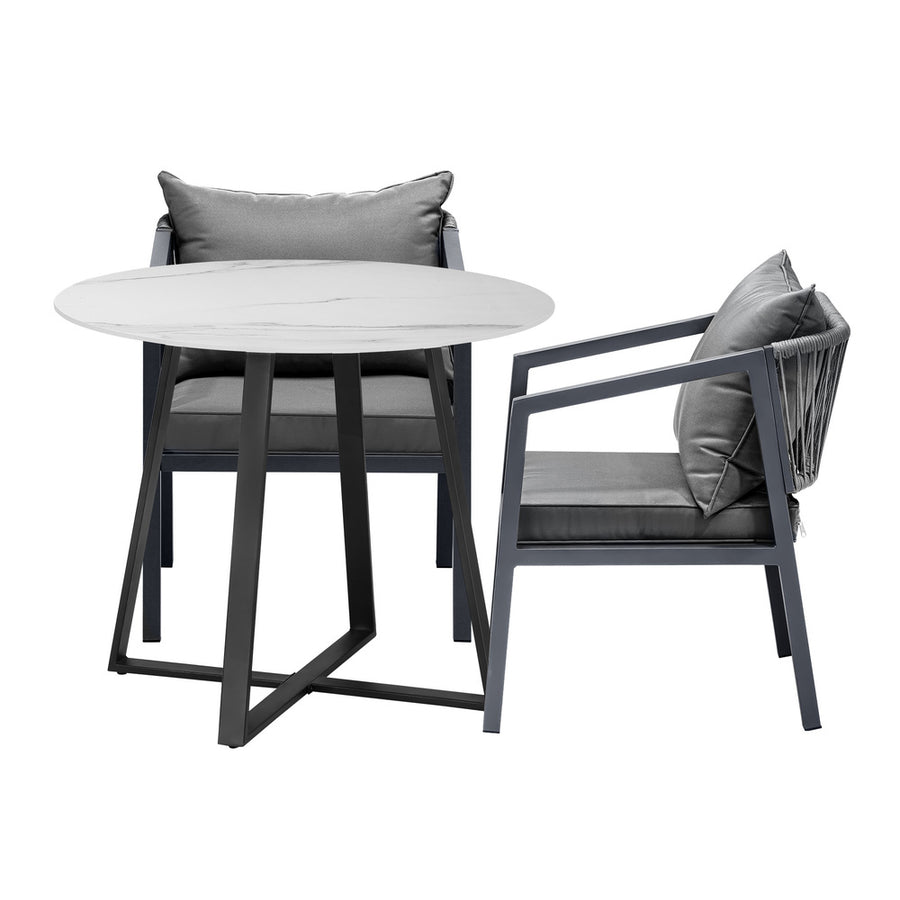 Livsip 3PCS Outdoor Dining Set Table & Lounge Chair
