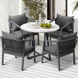 Livsip 5PCS Outdoor Dining Set Table Lounge Chair