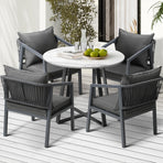 Livsip 5PCS Outdoor Dining Set Table & Lounge Chair