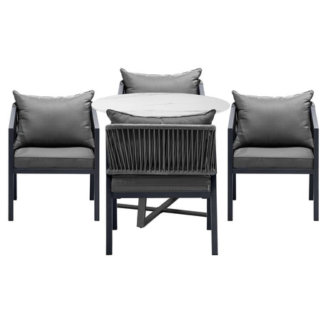 Livsip 5PCS Outdoor Dining Set Table & Lounge Chair