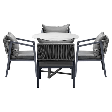 Livsip 5PCS Outdoor Dining Set Table & Lounge Chair