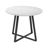 Livsip Outdoor Dining Set 4 Seater Marble Table Rattan Armchair