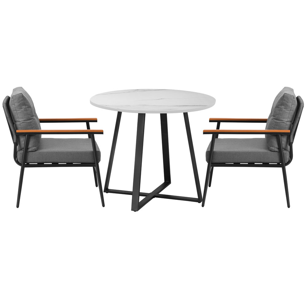 Livsip Outdoor Dining Set 3PCS Garden Lounge Setting